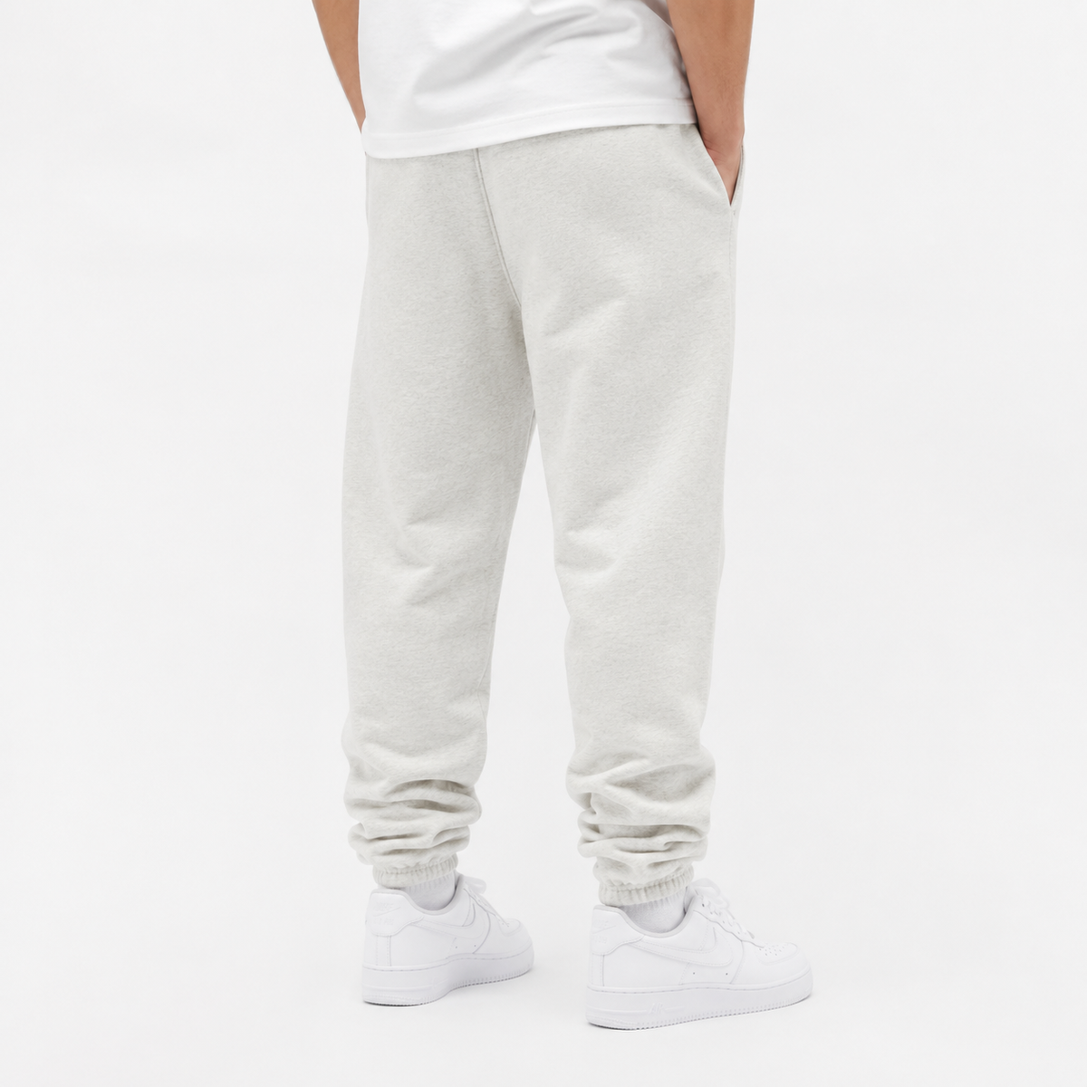 Fear of God Essentials Light Oatmeal sweatpants - model back