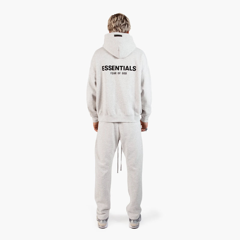 Fear of God Essentials Light Oatmeal Relaxed Sweatpants - model back