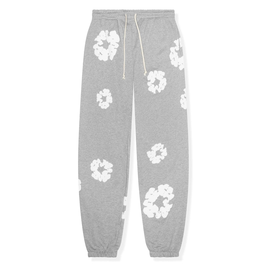 Denim Tears Grey / White The Cotton Wreath Sweatpants - front