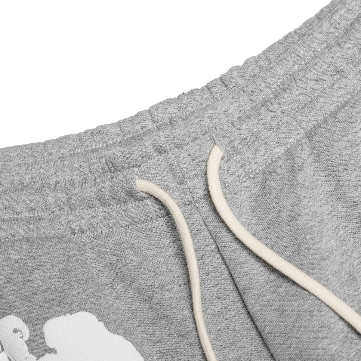 Denim Tears Grey / White The Cotton Wreath Sweatpants - waist detail