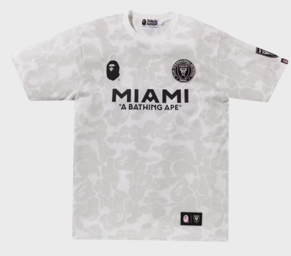 BAPE Miami Camo Graphic T-Shirt White/Light Gray - supplier original