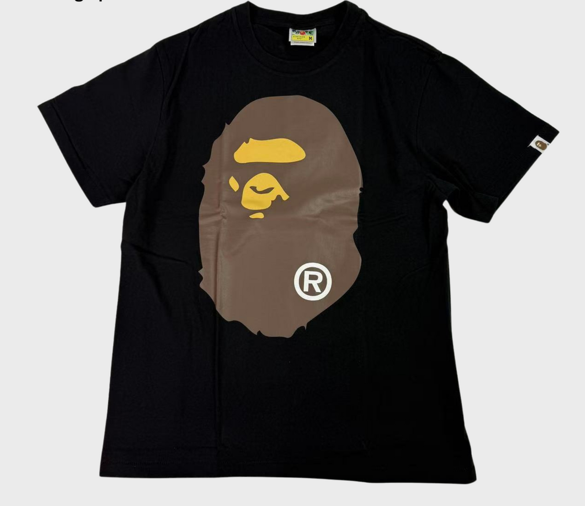 BAPE Brown Ape Head Graphic T-Shirt Black - supplier original