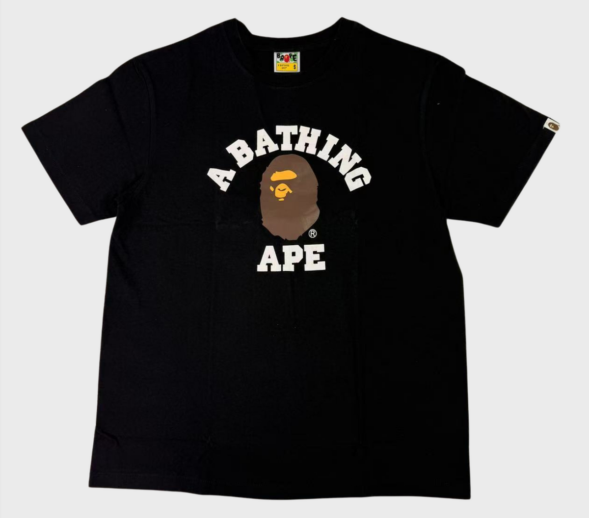 BAPE Brown A Bathing Ape Graphic T-Shirt Black - supplier original