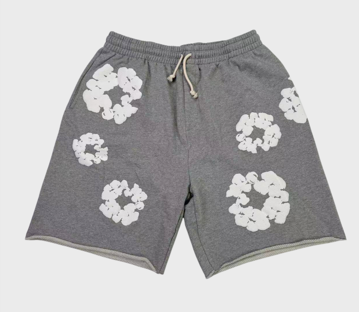Denim Tears Wreath Graphic Shorts Gray/White - supplier original