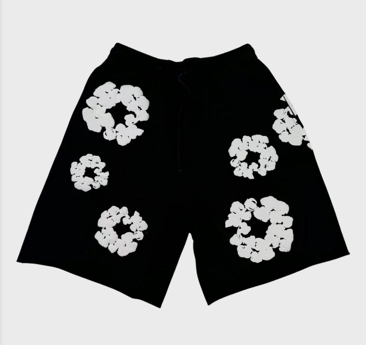 Denim Tears Wreath Graphic Shorts Black/White - supplier original