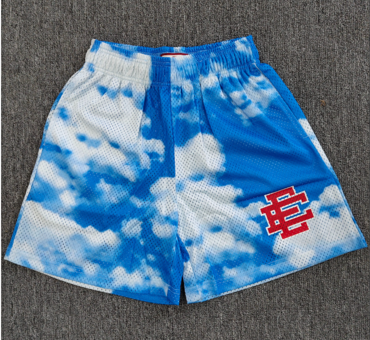 Eric Emanuel Cloud Graphic Shorts Blue/White - supplier original