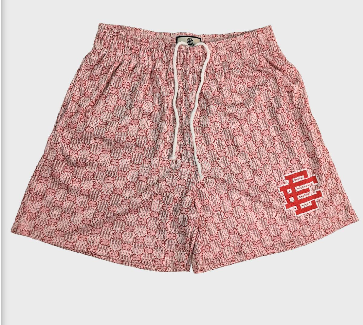 Eric Emanuel Monogram Graphic Shorts Pink/Red - supplier original