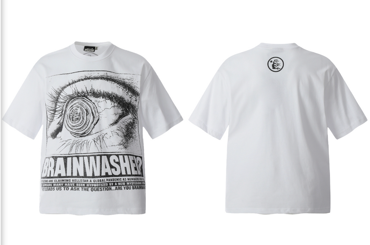 Hellstar Brainwashed Eye Graphic T-Shirt White - supplier original