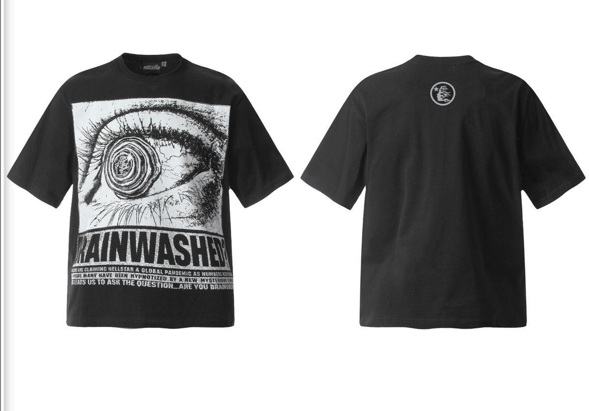 Hellstar Brainwashed Eye Graphic T-Shirt Black - supplier original