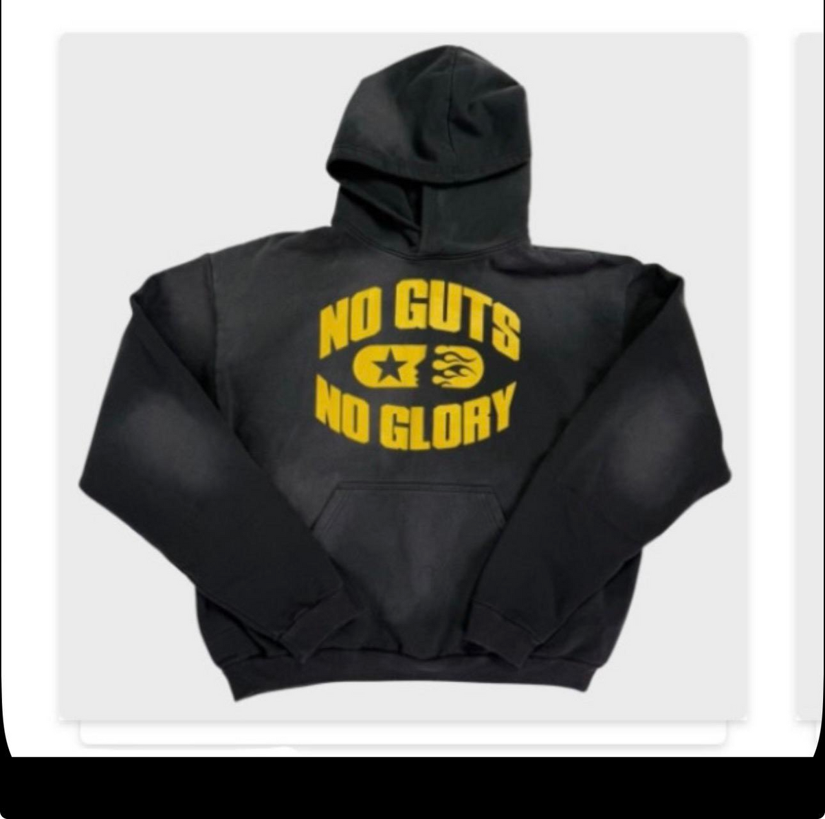 Hellstar No Guts No Glory Graphic Hoodie Black/Yellow - supplier original