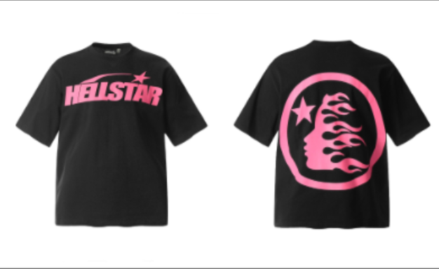 Hellstar Flaming Head Graphic T-Shirt Black/Pink - supplier original