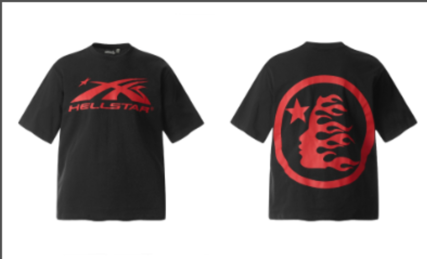 Hellstar Flaming Head Graphic T-Shirt Black/Red - supplier original