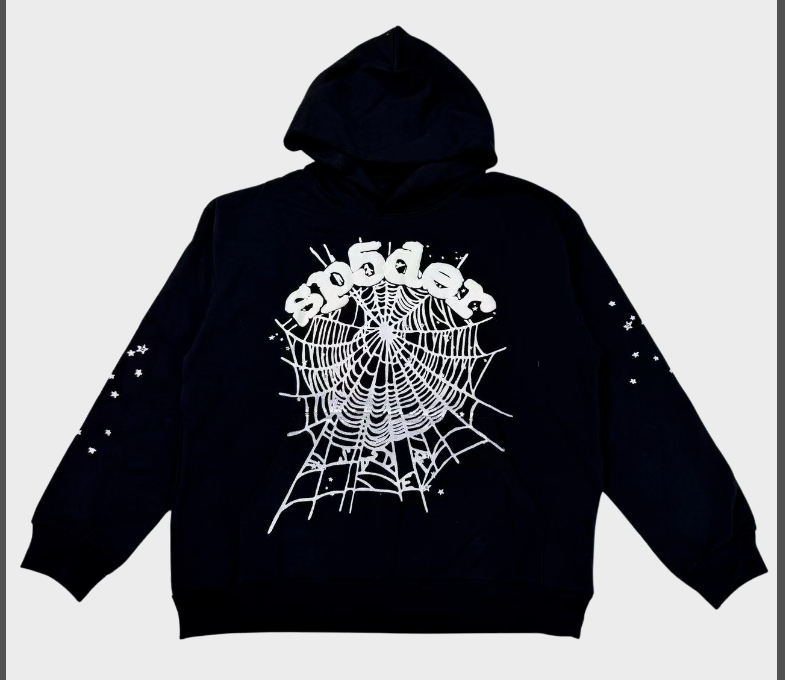 Sp5der Web Graphic Hoodie Black/White - supplier original