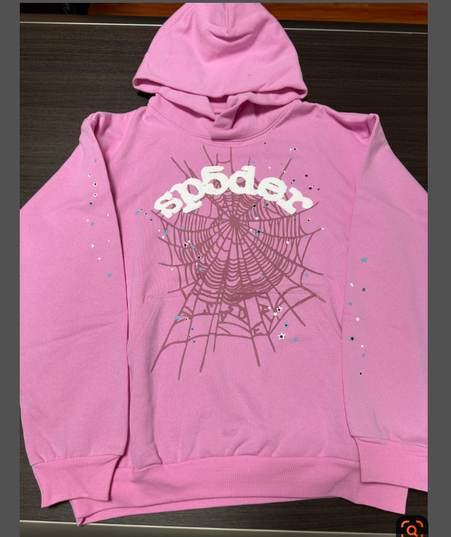 Sp5der Web Graphic Hoodie Pink/White - supplier original