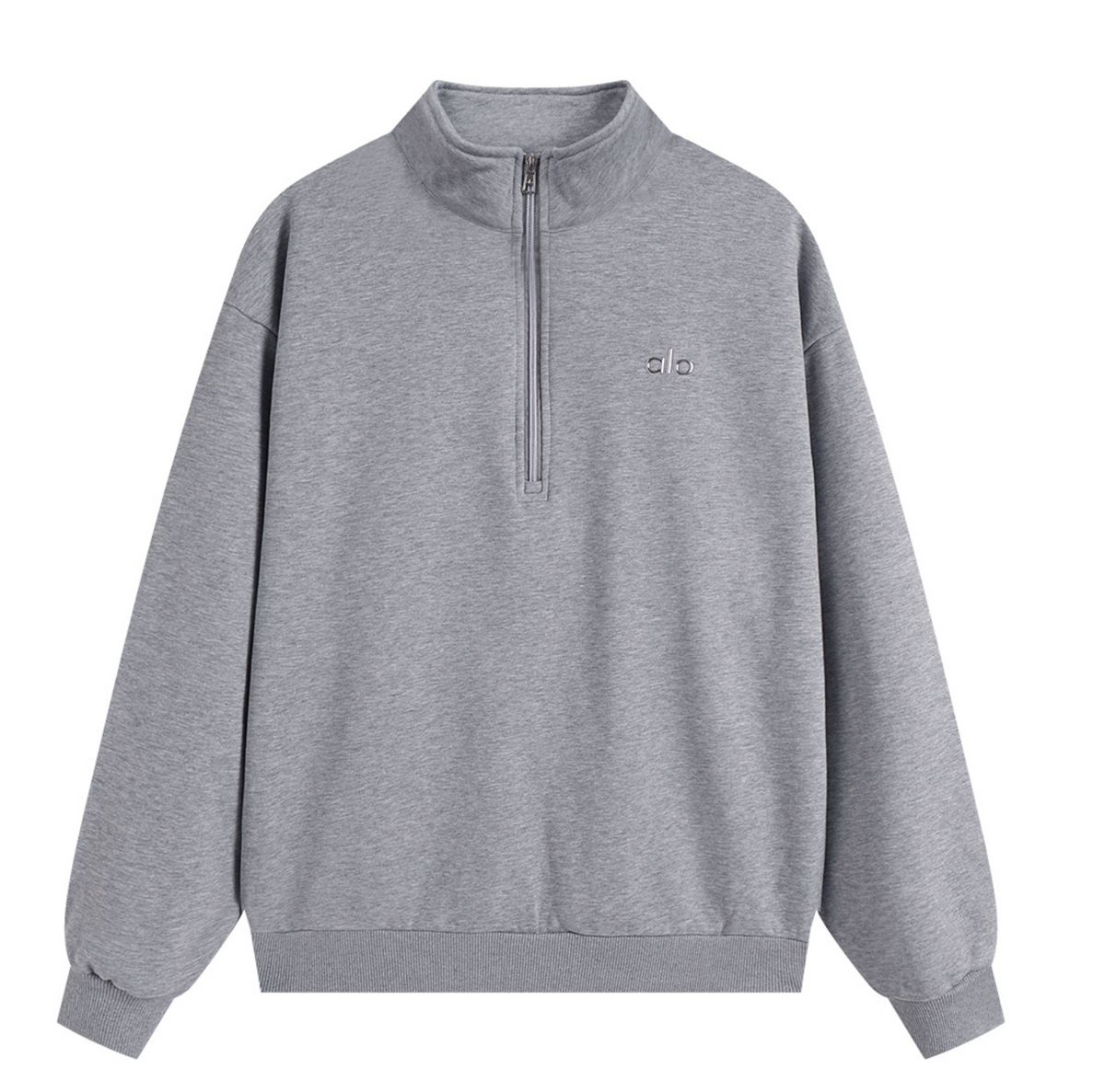Alo Yoga Quarter Zip Pullover Gray - supplier original