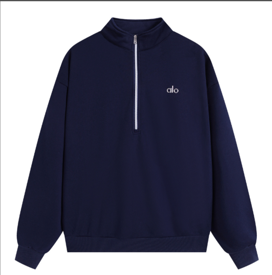Alo Yoga Quarter Zip Pullover Navy - supplier original