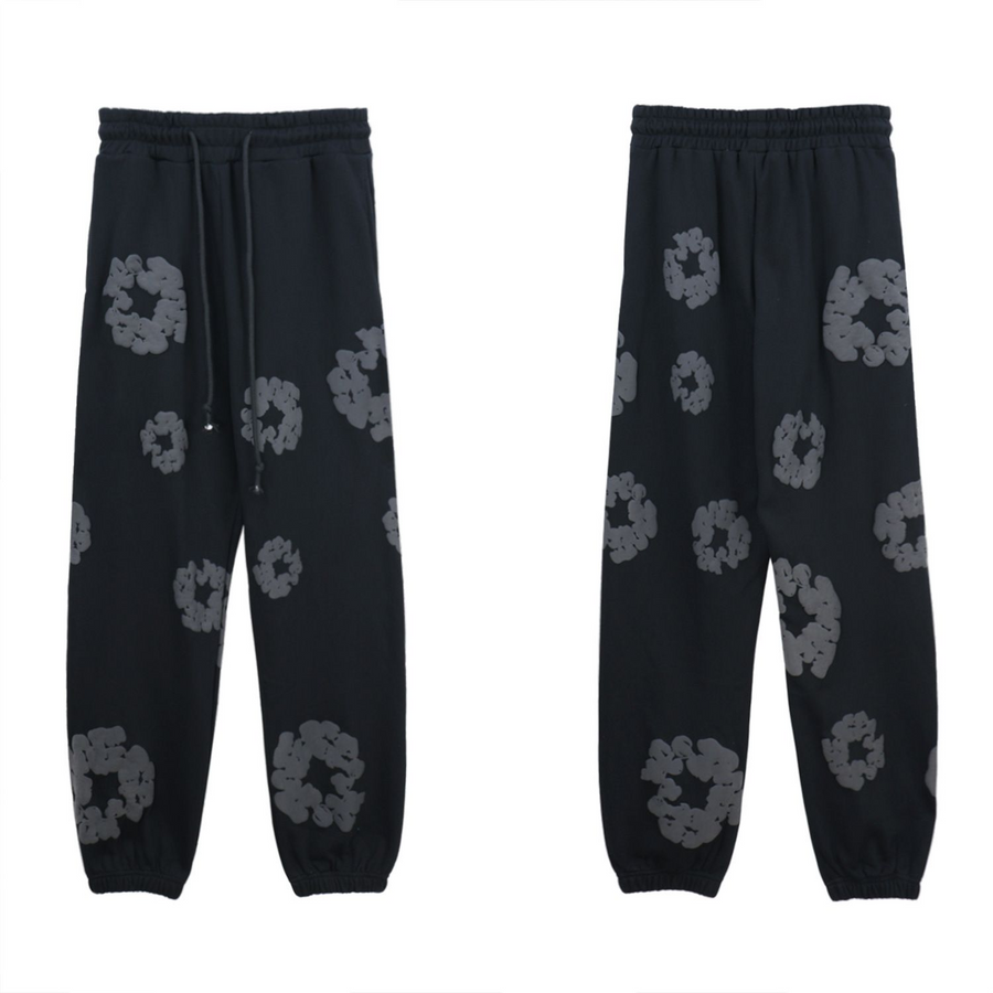 Denim Tears Wreath Graphic Sweatpants Black/Gray - supplier original