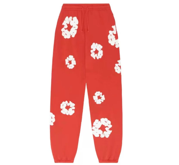 Denim Tears Wreath Graphic Sweatpants Red/White - supplier original