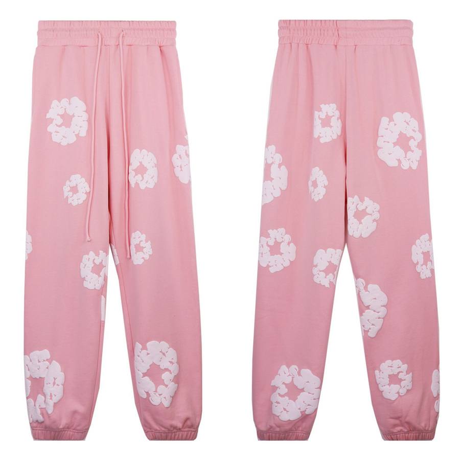 Denim Tears Wreath Graphic Sweatpants Pink/White - supplier original