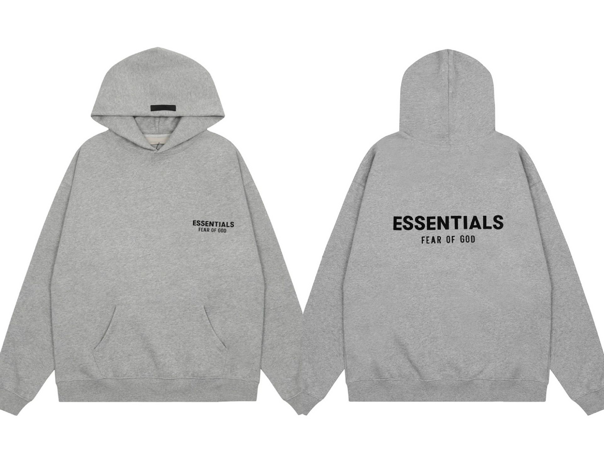 Fear of God Essentials Chest and Back Logo Hoodie Light Gray - supplier original reference 1