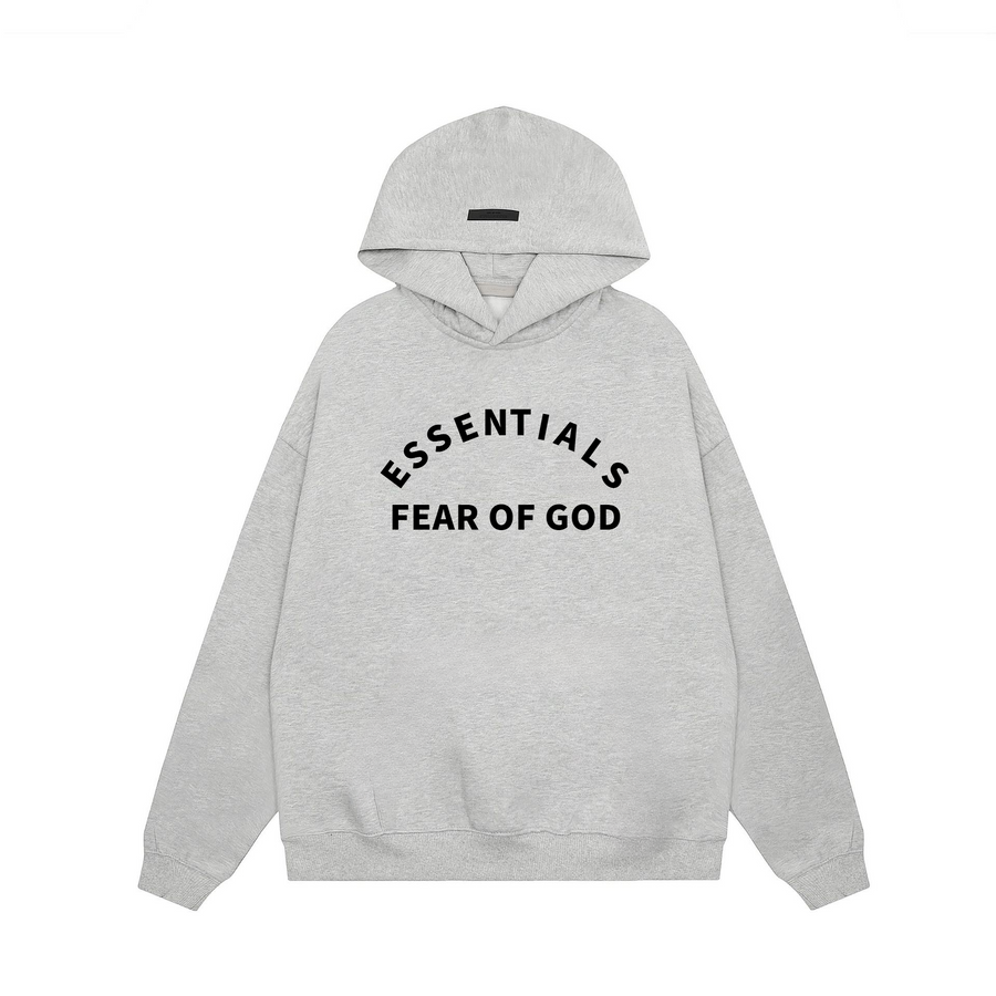 Fear of God Essentials Arched Logo Hoodie Light Gray - supplier original reference 1