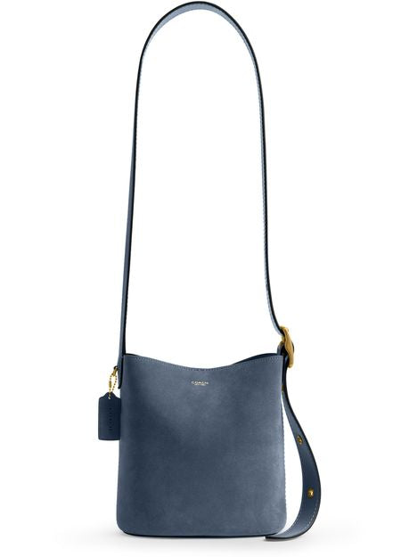 Coach Bleeker 21 bucket bag in B4/Light Denim — view 1