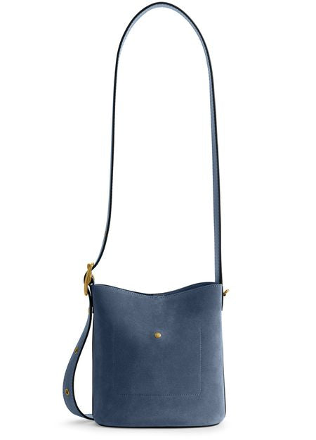 Coach Bleeker 21 bucket bag in B4/Light Denim — view 3