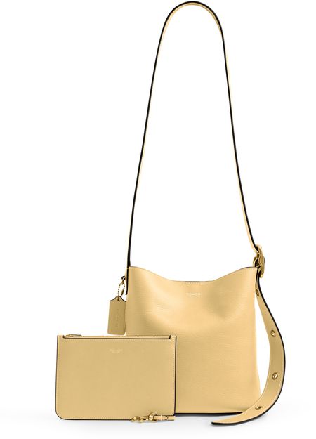 Coach Bleeker 21 bucket bag in B4/Vanilla — view 4