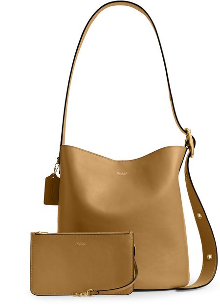 Coach Bleeker bucket bag in B4/Muted Olive — view 4