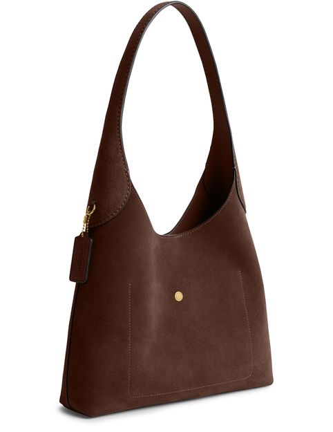 Coach Brooklyn 28 hobo bag in B4/Dark Chocolate — view 2