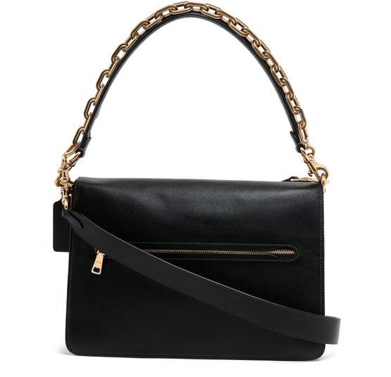 Coach Chain Tabby Shoulder Bag in B4/Black — view 3