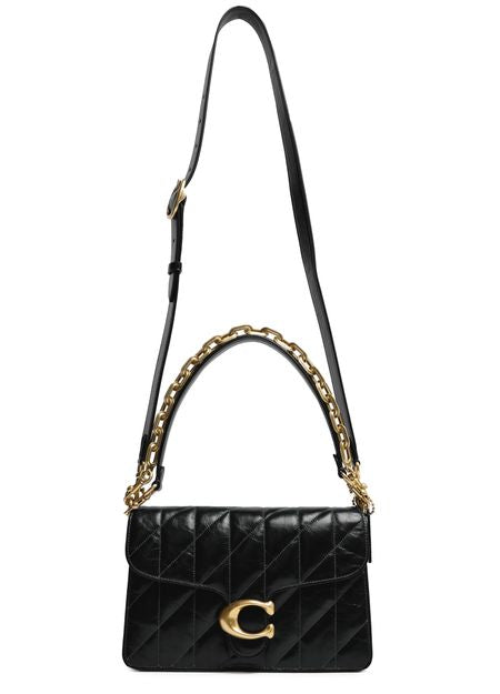 Coach Chain Tabby Shoulder Bag With Quilting in B4/Black — view 4