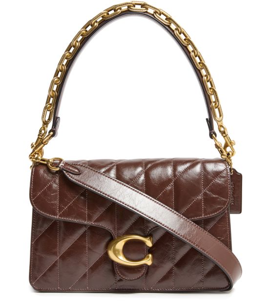 Coach Chain Tabby Shoulder Bag With Quilting in B4/Maple — view 1
