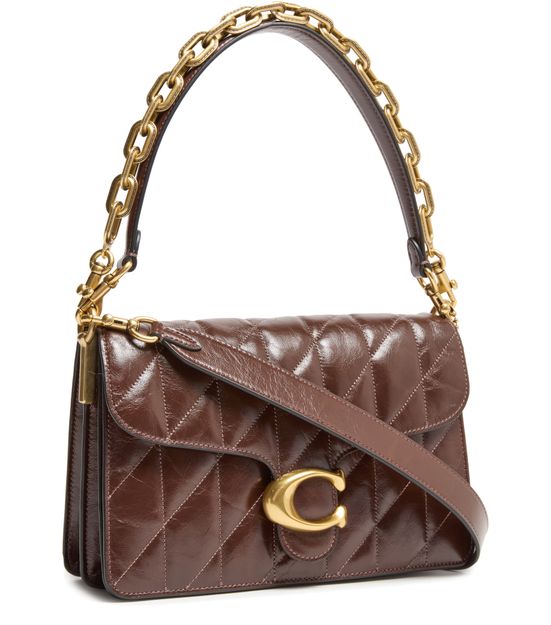 Coach Chain Tabby Shoulder Bag With Quilting in B4/Maple — view 2