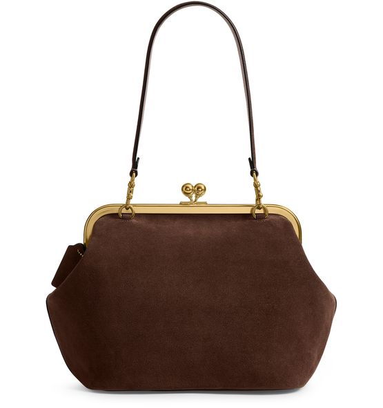 Coach Kisslock 27 frame bag in B4/Dark Chocolate — view 3