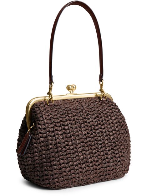 Coach Large Kisslock 27 frame bag in B4/Maple — view 2