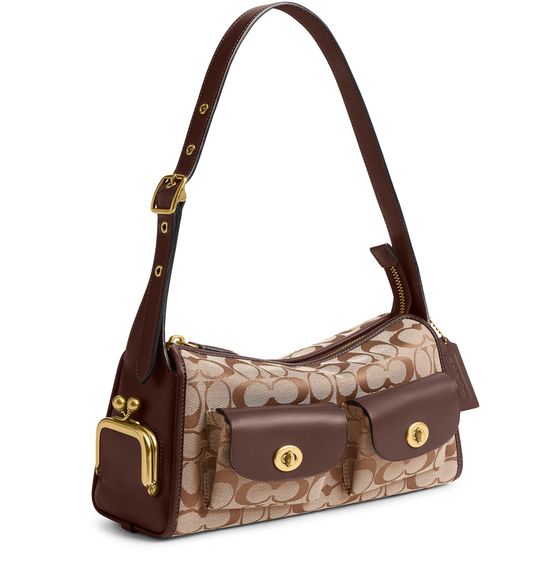 Coach Turnlock Haversack 27 Shoulder Bag in B4/Khaki Maple — view 2