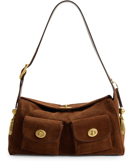 Coach Turnlock Haversack shoulder bag in B4/Warm Brown — view 1