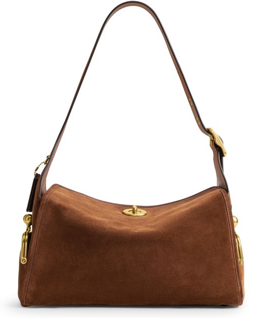 Coach Turnlock Haversack shoulder bag in B4/Warm Brown — view 3