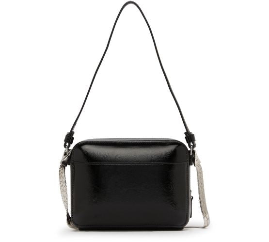 Courrèges Cloud naplack shoulder bag in Black — view 3