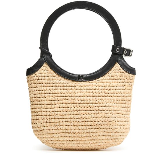 Courrèges Holy raphia handbag in Natural — view 1