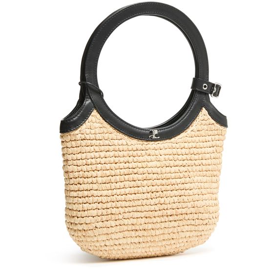 Courrèges Holy raphia handbag in Natural — view 2