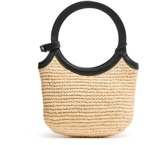Courrèges Holy raphia handbag in Natural — view 3
