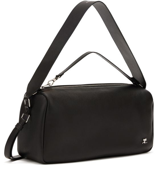 Courrèges Medium Three Sixty leather bag in Black — view 2