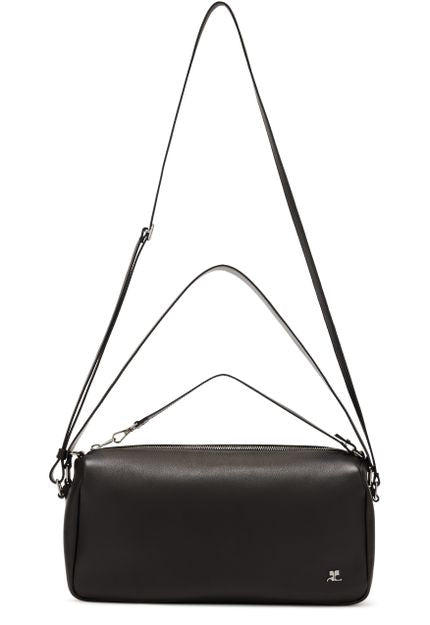 Courrèges Medium Three Sixty leather bag in Black — view 4