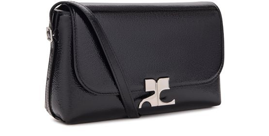 Courrèges Naplack Icotype bag in Black — view 2
