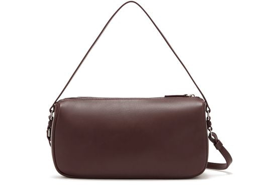 Courrèges Small Three Sixty smooth leather bag in Burgundy — view 3