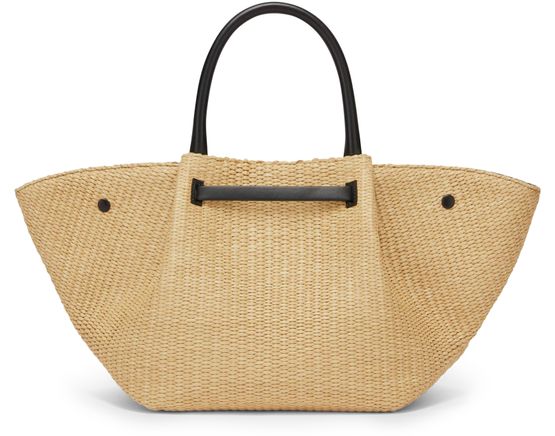 DeMellier The Midi New York handbag in Raffia Smooth Warm/Black — view 2