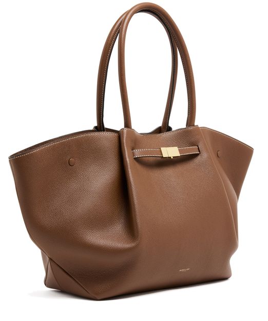 DeMellier The New York handbag in Small Grain Tan W/ Ecru Stitching — view 2
