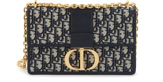 Dior 30 Montaigne chain bag in 928 Bleu/Multic — view 1